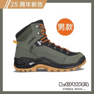 【LOWA】男 中筒多功能健行鞋 森林綠/橘 RENEGADE GTX MID(LW310945-7120/防水登山鞋)