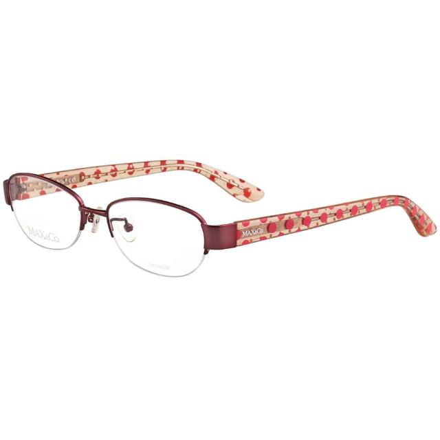 【MAX&CO】純鈦 光學眼鏡 MAC4565F(紅色)