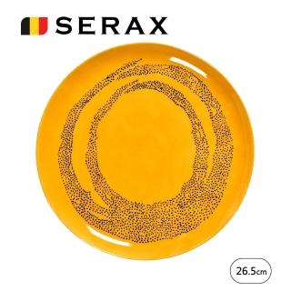 【SERAX】OTTO圓盤2入禮盒組D26.5cm-黃底黑圈(比利時米其林餐瓷家飾)