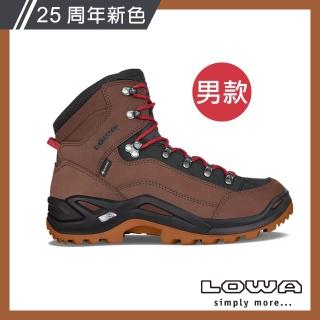 【LOWA】男 中筒多功能健行鞋 木棕/紅 RENEGADE GTX MID(LW310945-4740/防水登山鞋)