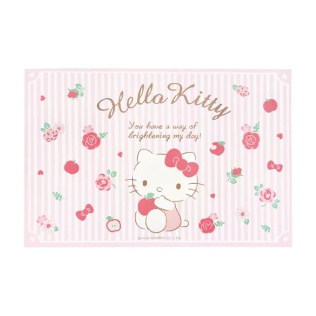 【小禮堂】Hello Kitty 廚房防油貼紙 90x60cm 《粉玫瑰款》(平輸品)