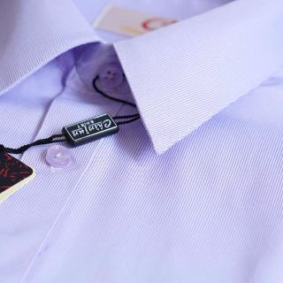 【CHINJUN/65系列】機能舒適襯衫-長袖短袖、紫細條紋、2148、s2148(商務 口袋)