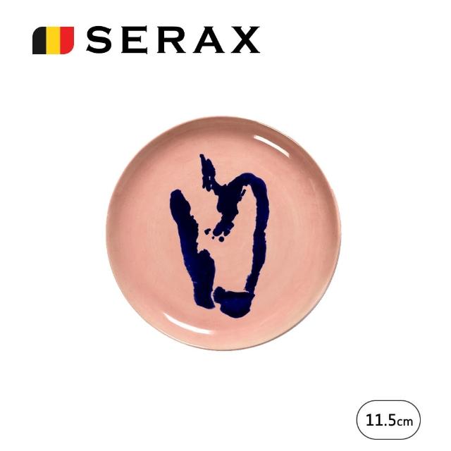 【SERAX】OTTO圓碟4入禮盒組D11.5cm-粉紅底藍蘋果(比利時米其林餐瓷家飾)