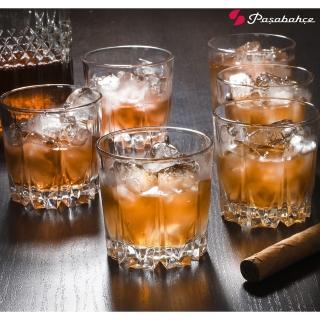 【Pasabahce】Karat 卡拉特星芒鑽底威士忌杯 300mL 6入組(冷飲杯 果汁杯 飲料杯)
