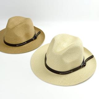 【men life】藤編帽 紳士皮帶休閒草帽(紳士帽)