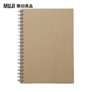 【MUJI 無印良品】雙環筆記本/空白/80張.B6.米
