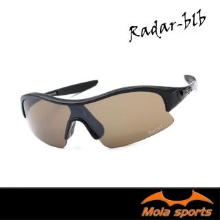 【MOLA】摩拉兒童運動太陽眼鏡 大童 8-14歲 男女 UV400 黑框 茶片 安全鏡片 Radar-blb(抗紫外線)