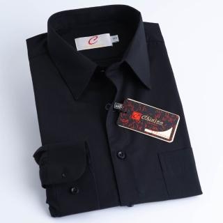 【CHINJUN/65系列】機能舒適襯衫-長袖短袖素面黑、P12、S12(商務 口袋 舒適 面)