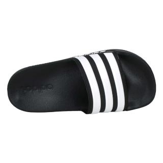 【adidas 愛迪達】男女運動拖鞋-海邊 游泳 愛迪達 黑白(GZ5922)