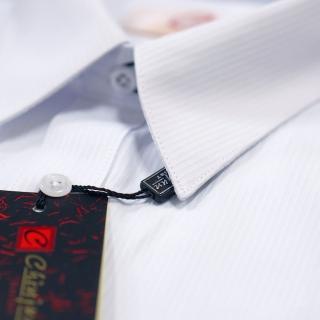 【CHINJUN/65系列】機能舒適襯衫-長袖短袖、白底條紋款、520-14、S520-14(商務)