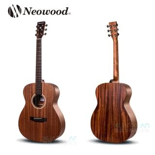 【Neowood】SW-OM-2 Swiftly系列 41吋 木吉他全桃花心木(OM桶身 附琴袋)