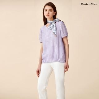【Master Max】天絲棉皺皺布圓領短袖雪紡上衣(8217141)