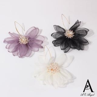 【ANGEL】仙氣之花蕾絲花瓣森林系清新耳環(3色可選)