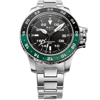 【BALL 波爾 官方授權】Engineer GMT II 兩地時間機械錶 手錶 指針錶 禮物(DG2118C-S11C-BK)