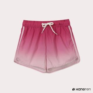 【Hang Ten】女童-REGULAR FIT鬆緊腰頭漸層設計短褲(粉)