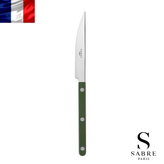 【Sabre Paris】Bistrot復古酒館純色系列-亮面主餐刀-深綠