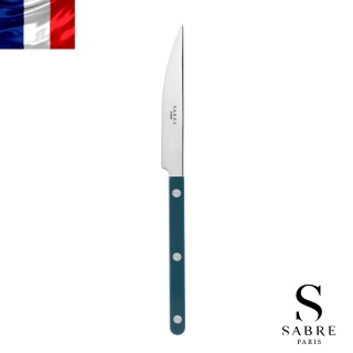 【Sabre Paris】Bistrot復古酒館純色系列-亮面主餐刀-湖水藍