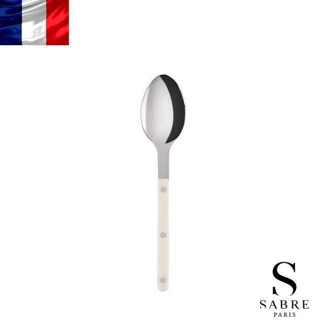 【Sabre Paris】Bistrot復古酒館純色系列-亮面主餐茶匙-象牙白
