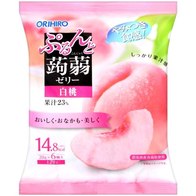 【ORIHIRO】白桃風味蒟蒻果凍(120g)