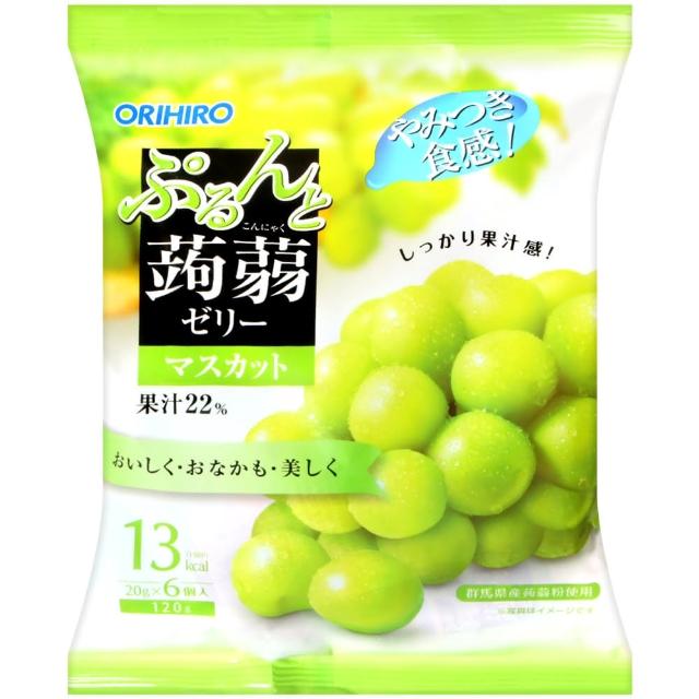 【ORIHIRO】青葡萄風味蒟蒻果凍(120g)