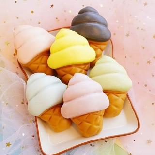 【美姬饅頭】美姬饅頭 彩虹冰淇淋鮮乳造型饅頭(一盒6入)