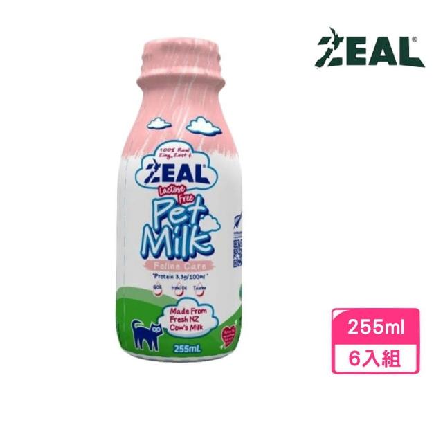 【ZEAL 真致】紐西蘭貓專用保健鮮乳（不含乳糖）255ml*6入組(效期:2024/10)
