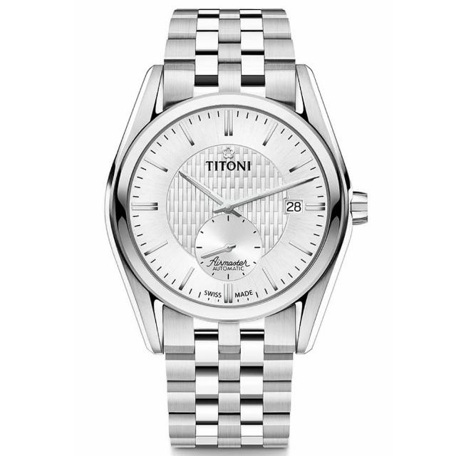 【TITONI 梅花錶】空中霸王系列 獨立小秒針 機械腕錶 / 40mm 母親節 禮物(83709S-500)