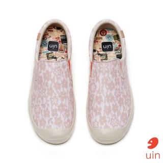 【uin】西班牙原創設計 女鞋 卡迪斯蕾絲復古紅彩繪休閒鞋W1490132(彩繪)