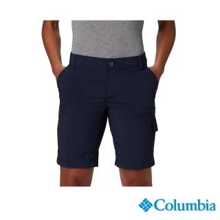 【Columbia 哥倫比亞 官方旗艦】女款- Omni-Shade UPF50快排中腰短褲-深藍(UAR26690NY / 2022年春夏商品)