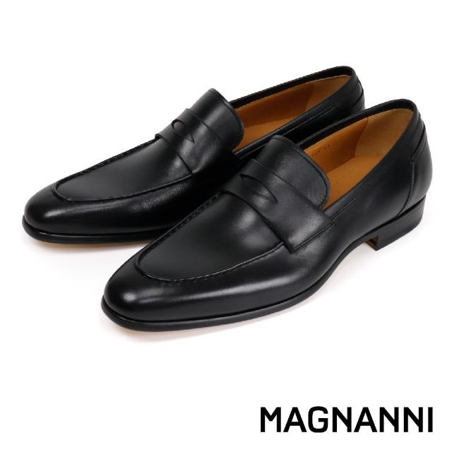 【MAGNANNI】西班牙手工便士樂福鞋 黑色(23764-BL)