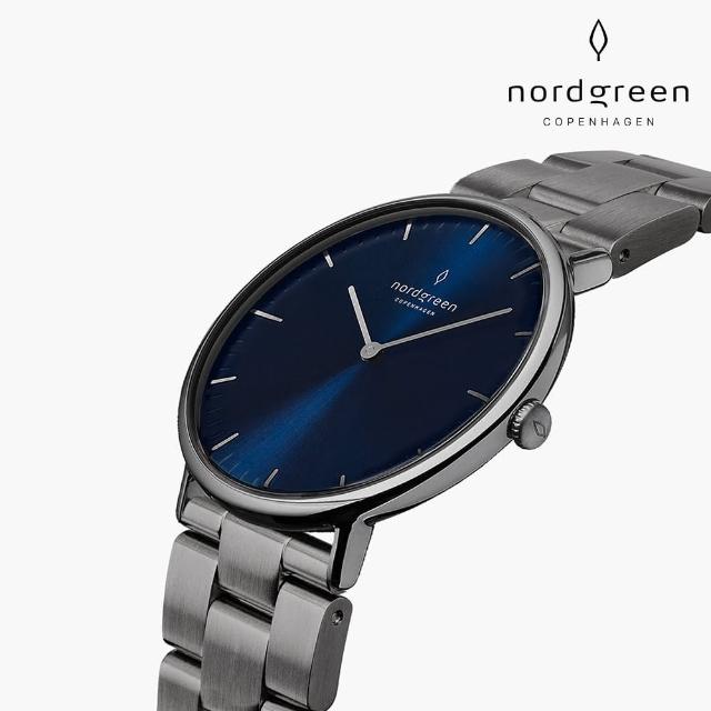 【Nordgreen 官方直營】Native 本真 深空灰系列 指針三珠精鋼錶帶手錶 40mm