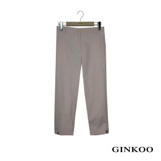 【GINKOO 俊克】褲腳鈕扣設計長褲