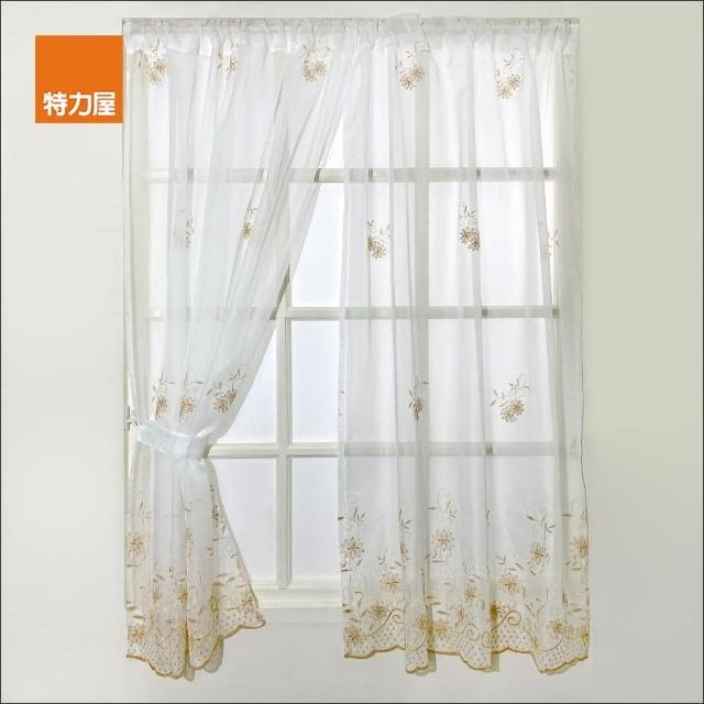 【特力屋】風華單層紗簾 寬200x高165cm 米白色
