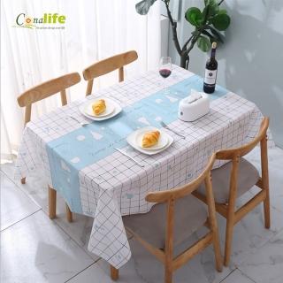 【Conalife】北歐風格防油防污易清理餐桌巾- 4入(外出露營聚餐野餐墊)