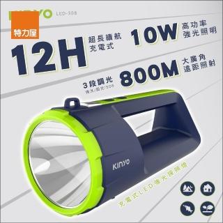 【特力屋】kinyo LED-308 充電式LED強光探照燈