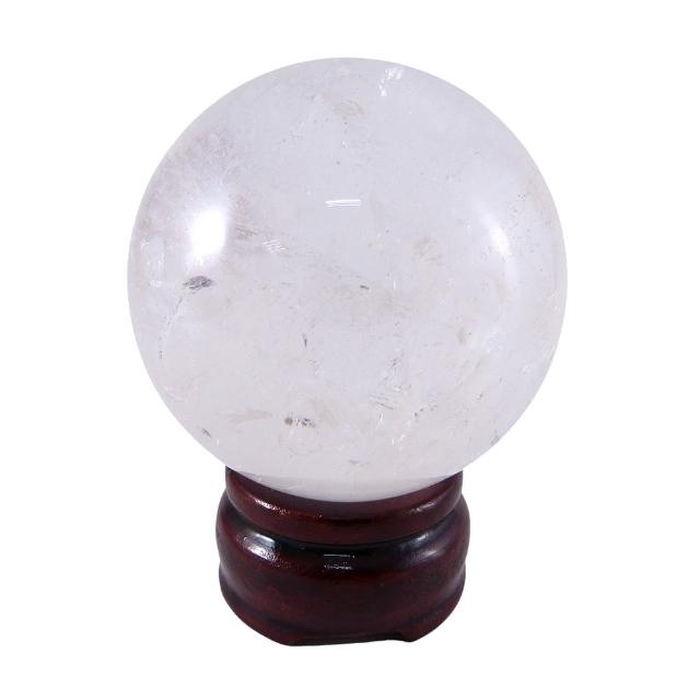 【寶峻晶石館】白水晶球 直徑6.2cm(WB35)