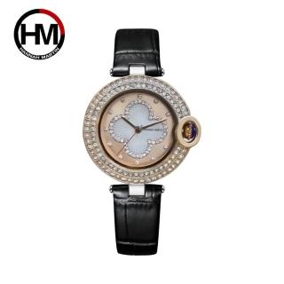【HANNAH MARTIN】時尚鑲鑽錶框刻度女士腕錶(HM-Z11)