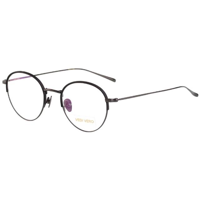 【VEDI VERO】復古 光學眼鏡 VO8001(黑色)