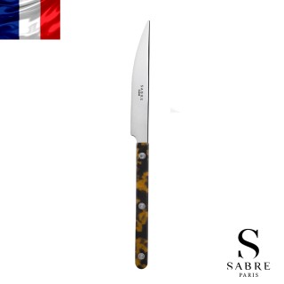 【Sabre Paris】Bistrot復古酒館混合材質系列-亮面主餐刀-玳瑁