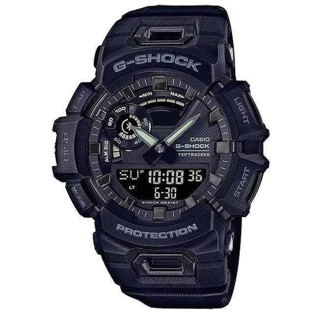 【CASIO 卡西歐】G-SHOCK 極限運動藍牙連線雙顯腕錶/黑(GBA-900-1A)