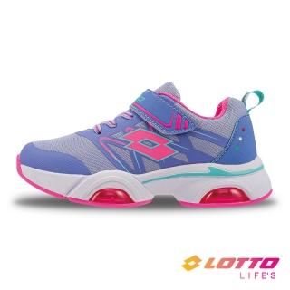 【LOTTO】童鞋 運動鞋 D AIR 輕量雙氣墊跑鞋(粉紫-LT2AKR6317)