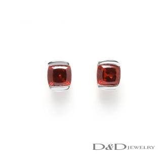 【D&D JEWELRY】天然石榴石耳環(18K)