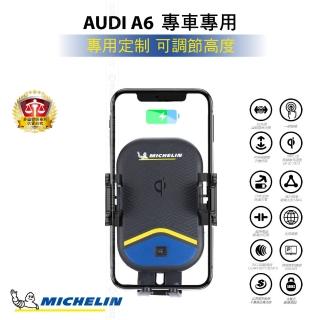 【Michelin 米其林】Qi 智能充電紅外線自動開合手機架 ML99(AUDI 奧迪 A6 2019年-)