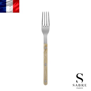 【Sabre Paris】Bistrot復古酒館混合材質系列-亮面主餐叉-隕石白