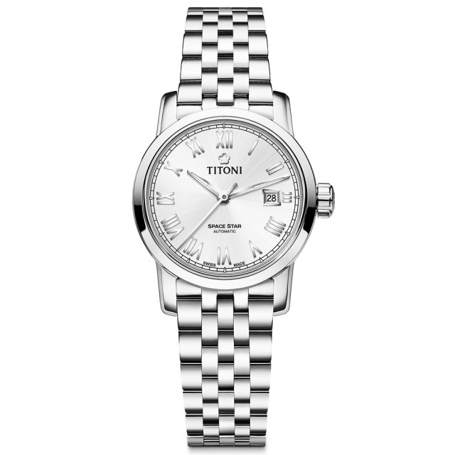 【TITONI 梅花錶】天星系列 羅馬機械腕錶 / 28mm 母親節 禮物(23538S-561)