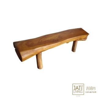 【吉迪市柚木家具】柚木樹幹造型條凳 EFACH017A3(休閒椅 長凳 椅子 客廳 實木)