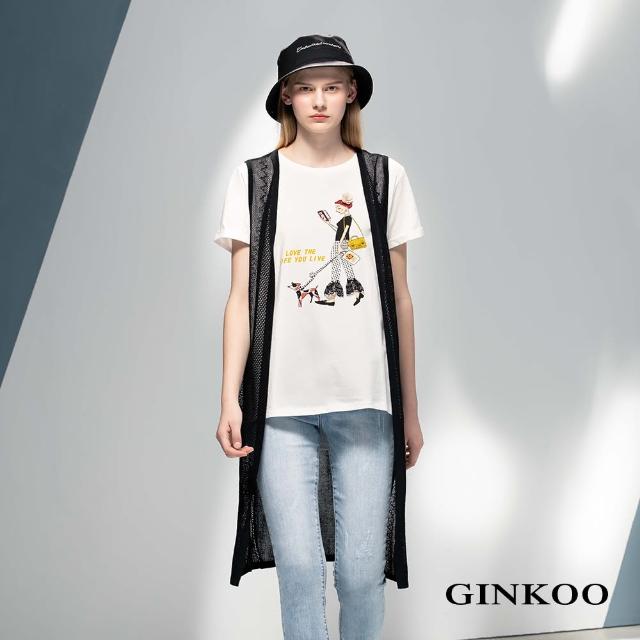 【GINKOO 俊克】簍空針織背心