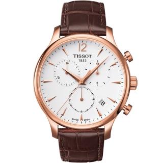 【TISSOT 天梭 官方授權】Tradition系列永恆時尚計時腕錶(T0636173603700)