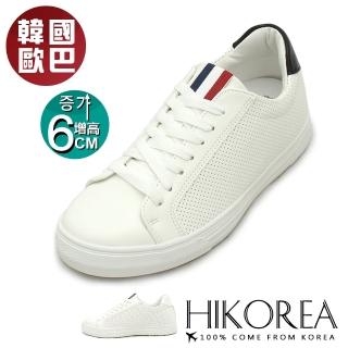 【HIKOREA】正韓製。透氣舒壓首選6CM增高綁帶男鞋(73-0473-二色/現+預)