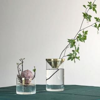 【JEN】北歐創意金屬水培玻璃花瓶花器居家裝飾桌面擺飾(2款可選)